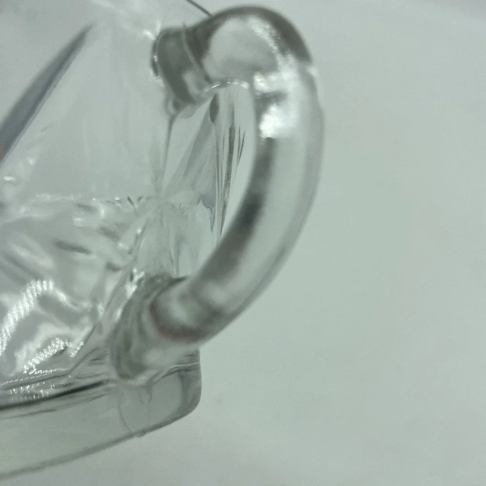 Anchor Hocking Prescut EAPC Star Of David Clear Punch Cups Set Of 5 Retro MCM